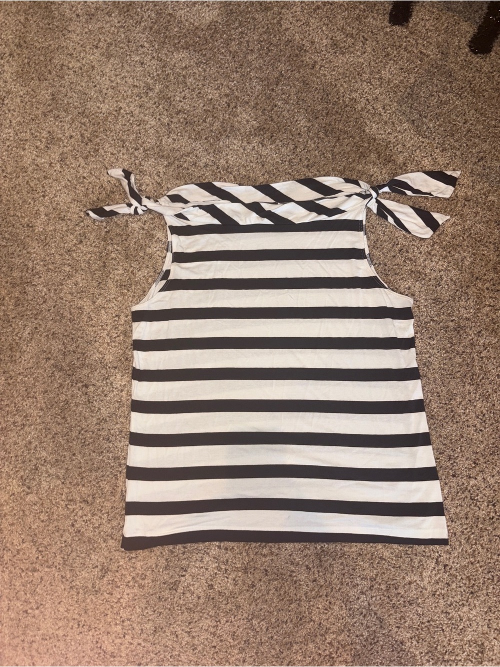 Striped Tie-Shoulder Tank Top - Banana Republic